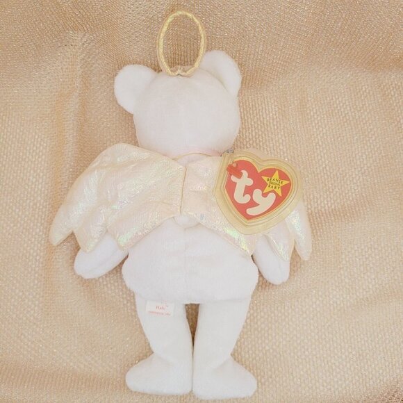 Ty Beanie Baby HALO Bear Brown Nose 5th Gen 1998 PE Pellets TRUSTED SELLER NWT - Picture 10 of 15